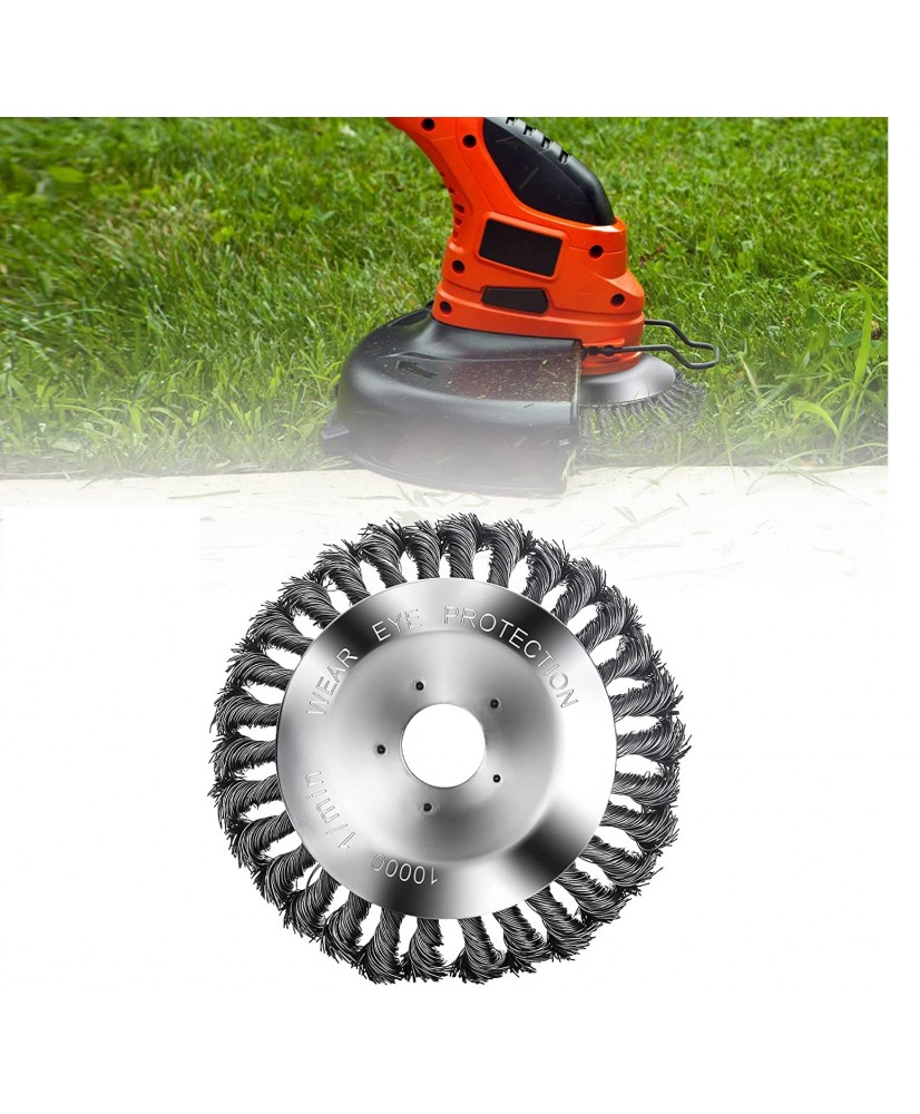 Steel wire brush cutter for weeds