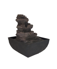 Indoor zen fountain wall of rocks