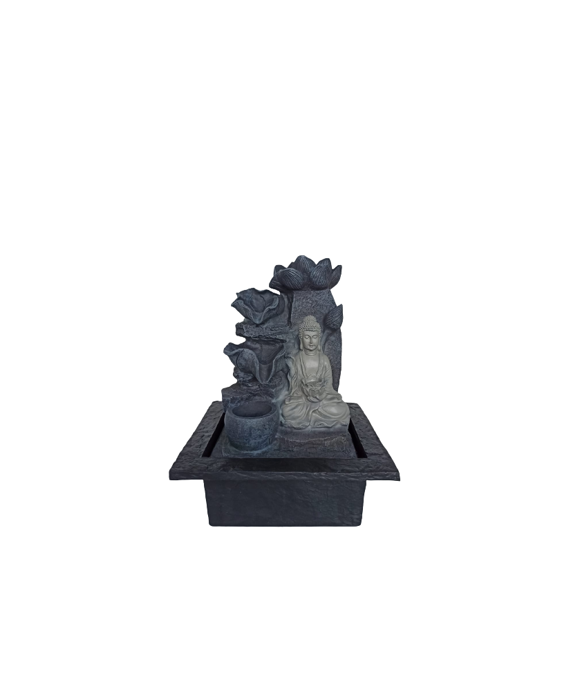 Indoor zen fountain with Buddha and Lotus Flower